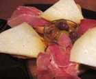 spanish serrano and cheese tapas