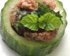 pork-stuffed cucumbers